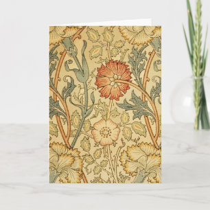 William Morris Rosa ros Flower Tapet Mönster Kort