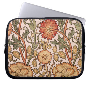 William Morris Rosa ros Flower Tapet Mönster Laptop Fodral
