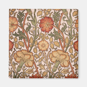 William Morris Rosa ros Flower Tapet Mönster Magnet