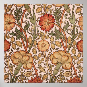 William Morris Rosa ros Flower Tapet Mönster Poster