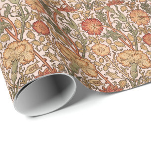 William Morris Rosa ros Flower Tapet Mönster Presentpapper