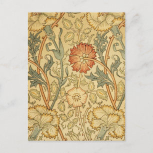 William Morris Rosa ros Flower Tapet Mönster Vykort
