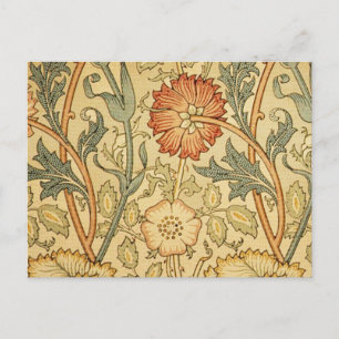 William Morris Rosa ros Flower Tapet Mönster Vykort