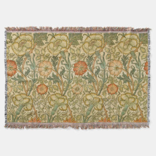 William Morris Rosa Rosengräns Blommig Konst Filt