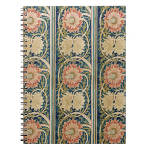 William Morris Rosa Sidenbroderi Antik Anteckningsbok