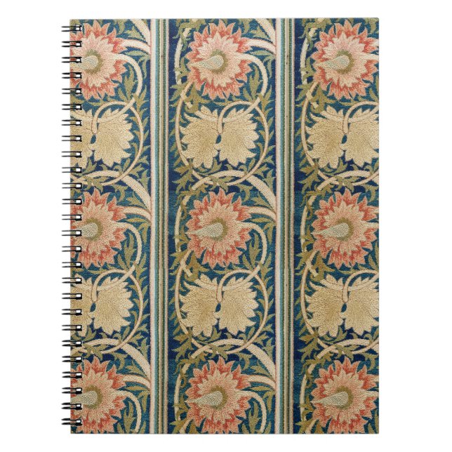 William Morris Rosa Sidenbroderi Antik Anteckningsbok (Framsidan)