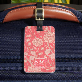 William Morris - Rosa Vild Tulips & Monogram Bagagebricka