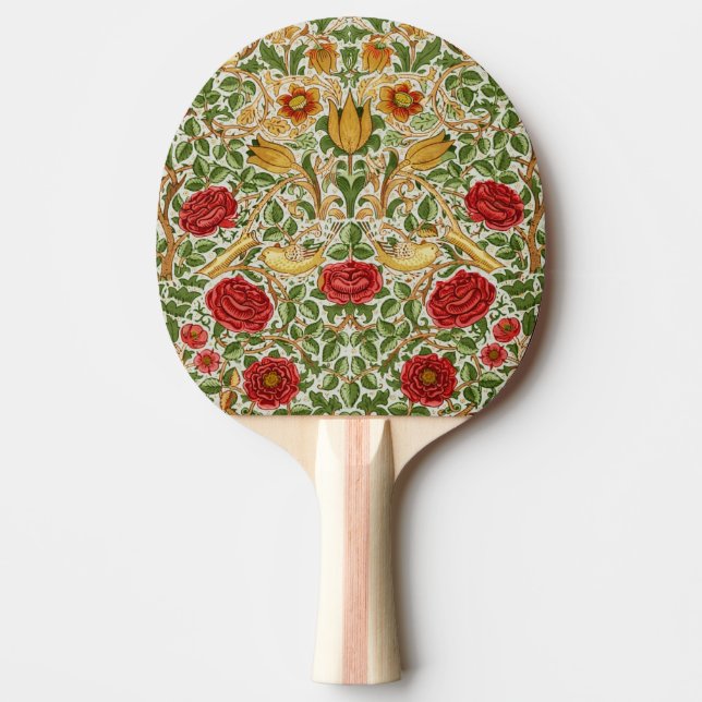 William Morris Rose & Birds Chintz Röd Pingisracket (Framsidan)