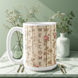 William Morris Rose Climbing Trellis Flora Welcome Kaffemugg