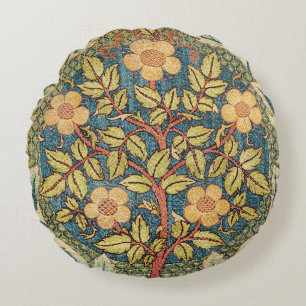 William Morris Rosenkranz Vintage Blommig Konst Rund Kudde