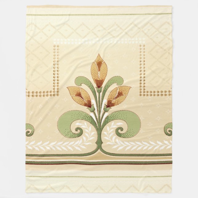 William Morris Row of Lilies Fleecefilt (Framsidan)