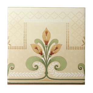 William Morris Row of Lilies Kakelplatta