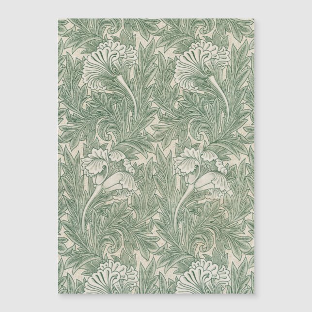William Morris Sagegrön Tulpanmönster: Vintage (Framsida)