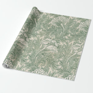 William Morris Sagegrön Tulpanmönster: Vintage Presentpapper