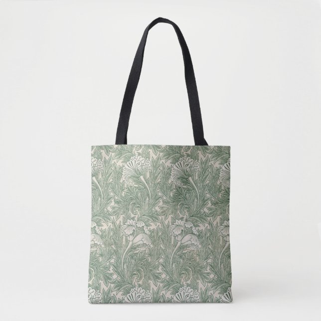 William Morris Sagegrön Tulpanmönster: Vintage Tygkasse (Framsida)