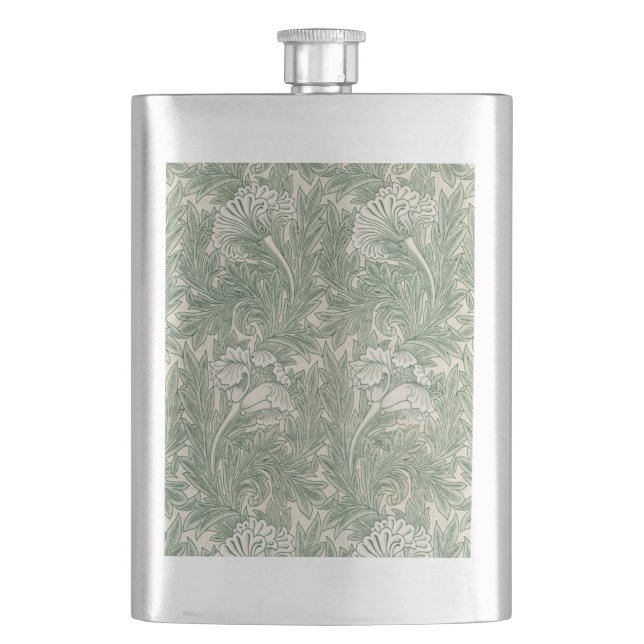 William Morris Sagegröna Tulpanmönster: Vintage Fickplunta (Framsidan)