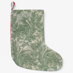William Morris Sagegröna Tulpanmönster: Vintage Liten Julstrumpa