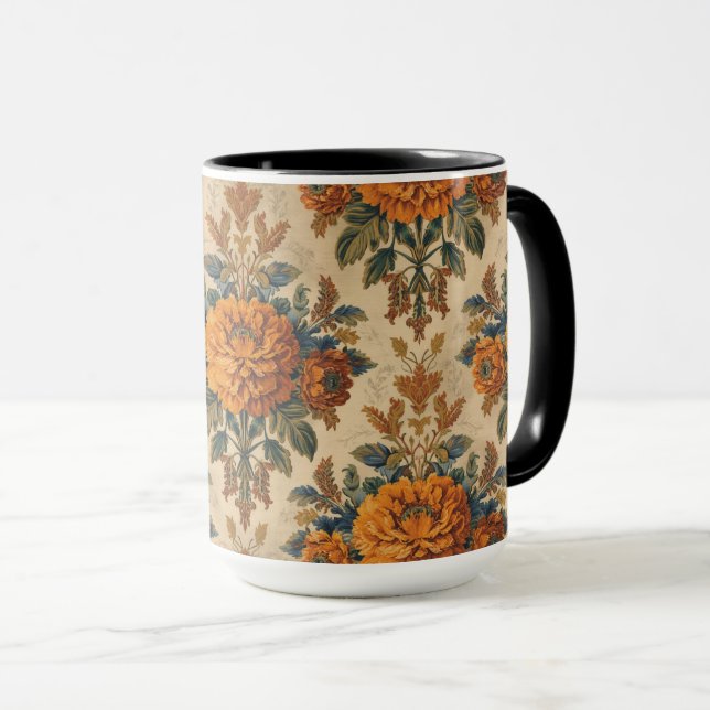 William Morris sammetsblomma Vintage blomster Mugg (Framsida höger)
