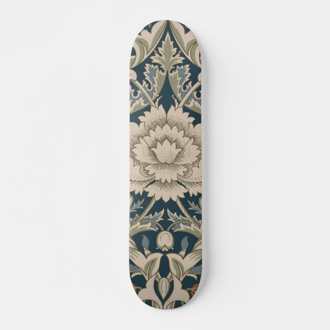 William Morris Severn Blommigt Garden Flower Class Mini Skateboard Bräda 18,5 Cm (Framsida)