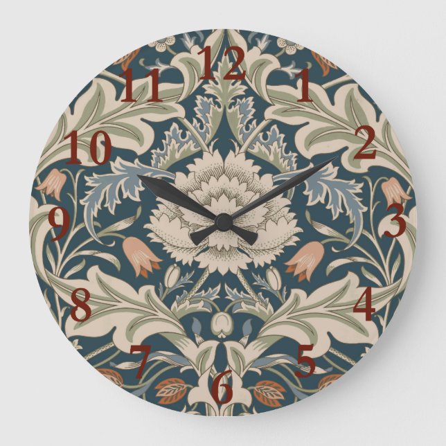 William Morris Severn Blommigt Garden Flower Class Stor Klocka (Framsida)