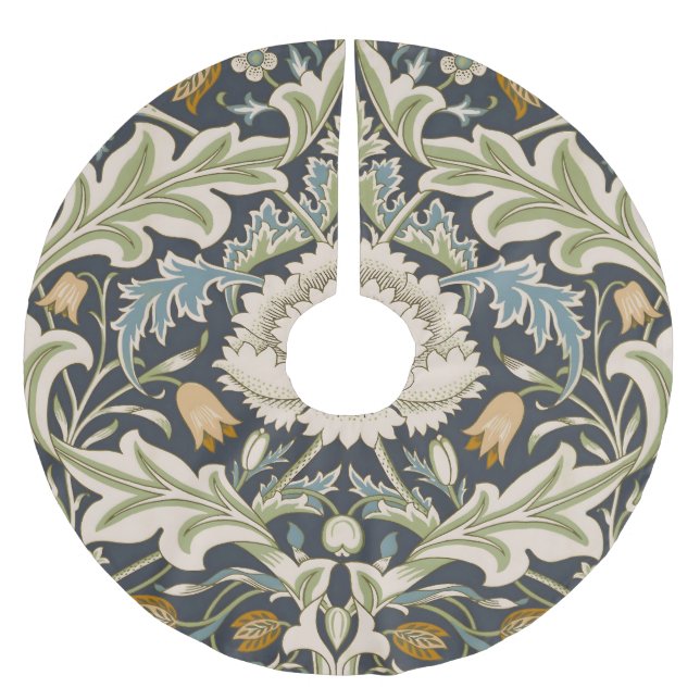 William Morris Severn Blommönster Klassiker Julgransmatta Borstad Polyester (Framsidan)