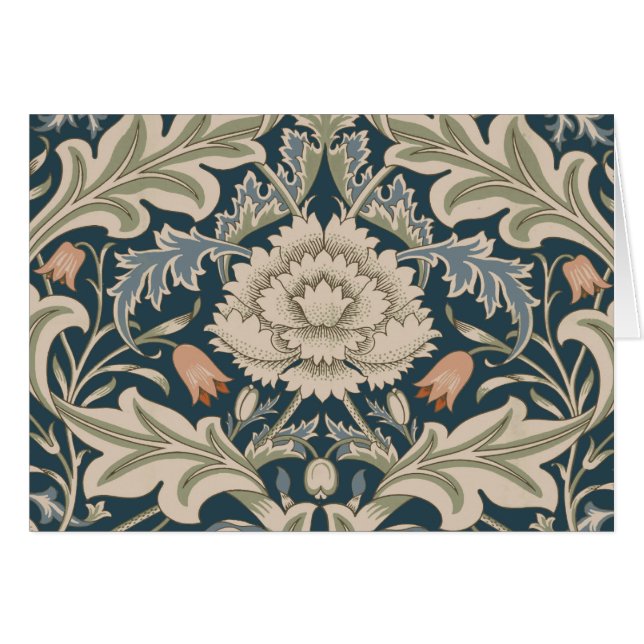 William Morris Severn Blomsterträdgård Blomklassik Hälsningskort (Framsidan Horizontal)