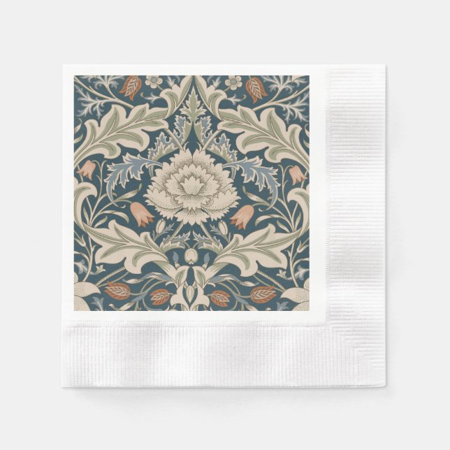 William Morris Severn Blomsterträdgård Blomklassik Pappersservett (Framsidan)