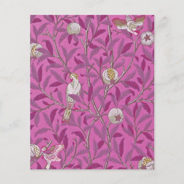 William Morris, Shock rosa Birds and Pommegrenates (Framsida)