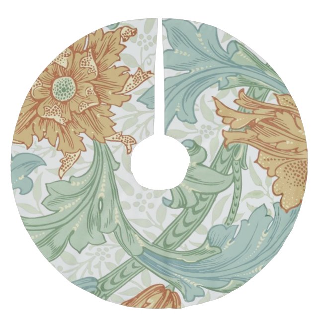 William Morris Single Stem Blommönster Julgransmatta Borstad Polyester (Framsidan)