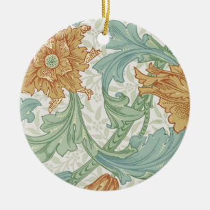 William Morris Single Stem Blommönster Julgransprydnad Keramik