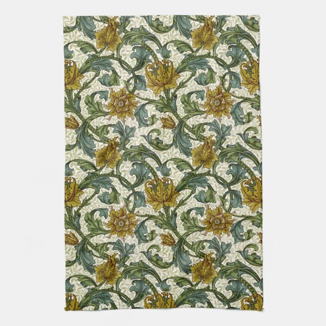 William Morris Single Stem Blommönster Kökshandduk (Vertikal)