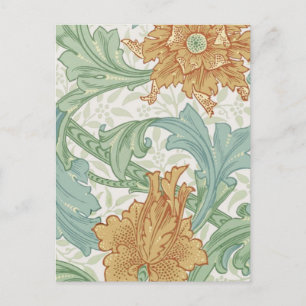 William Morris Single Stem Blommönster Vykort
