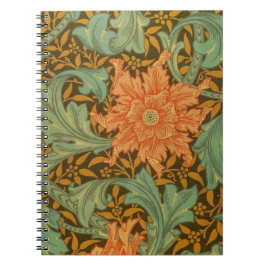 William Morris Single Stem Mönster Art nouveau Anteckningsbok
