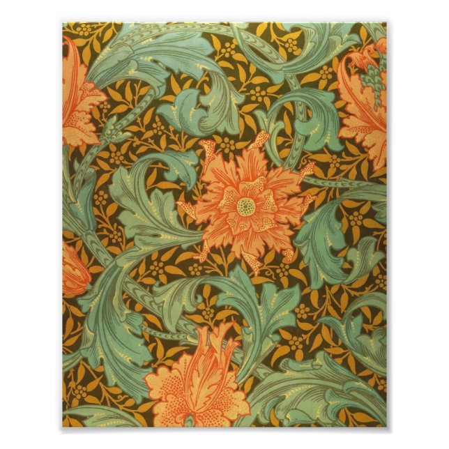 William Morris Single Stem Mönster Art nouveau Fototryck (Framsidan)