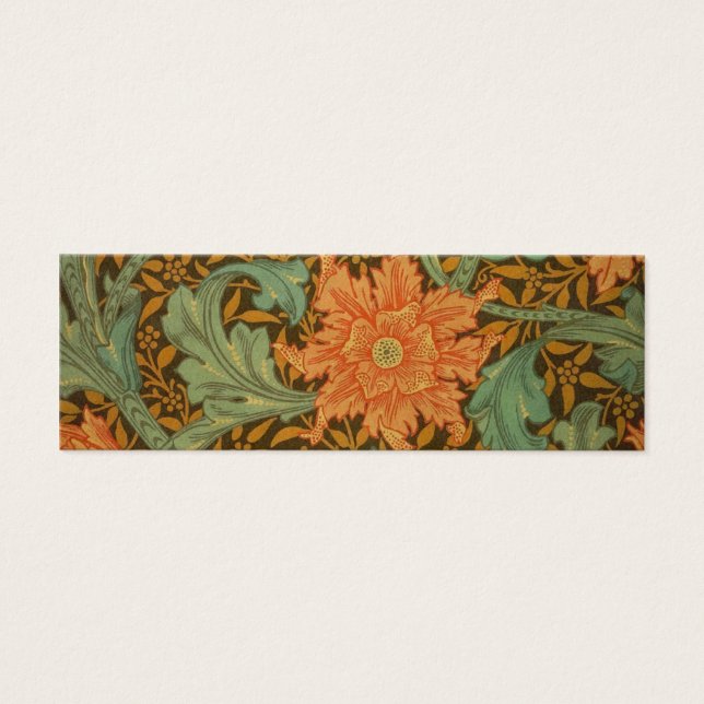 William Morris Single Stem Mönster Art nouveau Litet Visitkort (Framsidan)