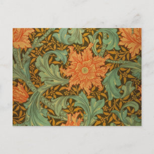 William Morris Single Stem Mönster Art nouveau Vykort