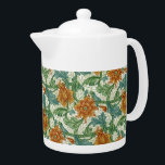 William Morris Single Stem Vintage Blommigt Flower<br><div class="desc">William Morris Single Stem Vintage Blommigt Flowers Tekanna - Embelling this product is Single Stem, ett mönster som skapades 1905 av John Dearle (1859-1932). Enkelt stam har bläddrande acanthus löv med blå grönt och stora rosa blommor över ett mindre blad mönster med mörk. Det bör noteras att Dearle var en...</div>
