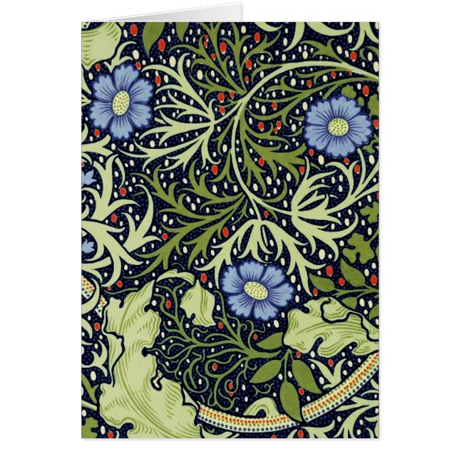 William Morris Sjögräs Antique Flower Hälsningskort (Framsidan)