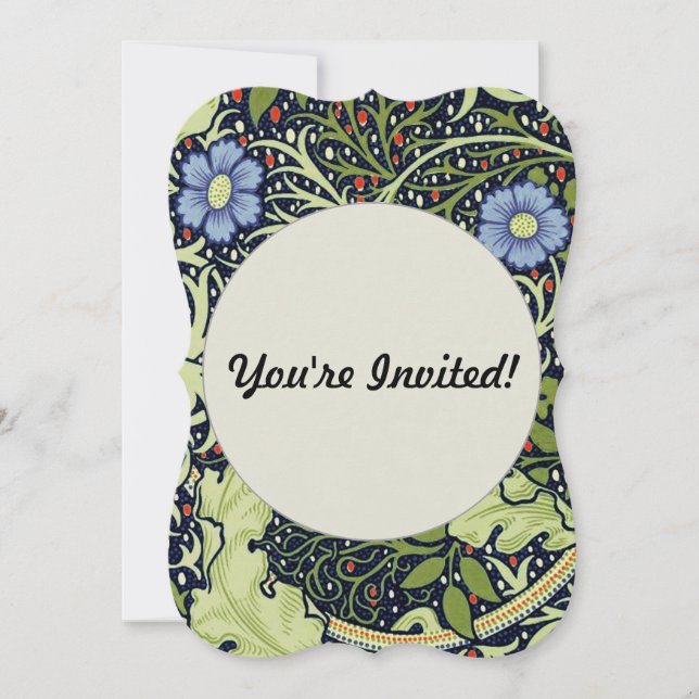 William Morris Sjögräs Antique Flower Inbjudningar (Framsida)