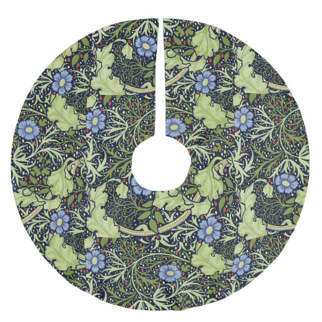 William Morris Sjögräs Antique Flower Julgransmatta Borstad Polyester (Framsidan)