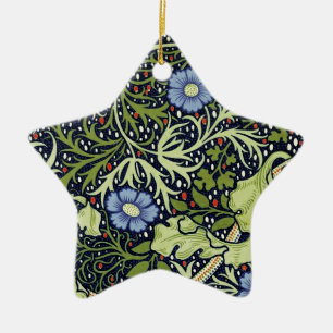 William Morris Sjögräs Antique Flower Julgransprydnad Keramik