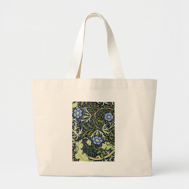 William Morris Sjögräs Antique Flower Jumbo Tygkasse (Framsidan)