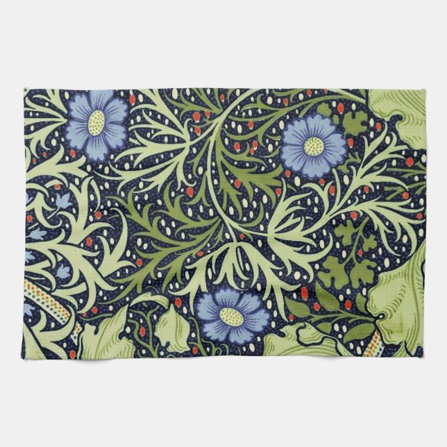 William Morris Sjögräs Antique Flower Kökshandduk (Horisontell)