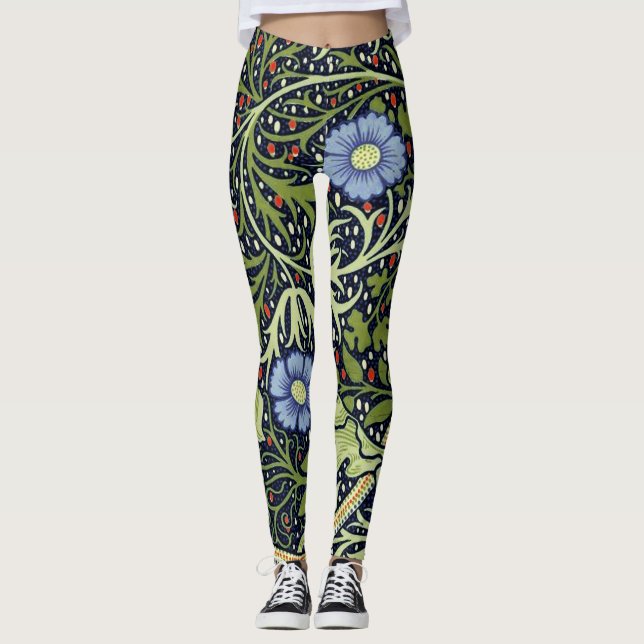 William Morris Sjögräs Antique Flower Leggings (Framsida)