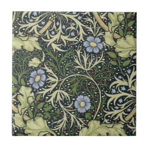 William Morris Sjögräs Mönster Blommigt Vintage Ar Kakelplatta