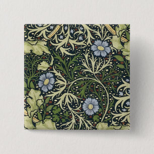 William Morris Sjögräs Mönster Blommigt Vintage Ar Knapp