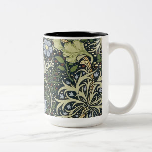William Morris Sjögräs Mönster Blommigt Vintage Ar Två-Tonad Mugg