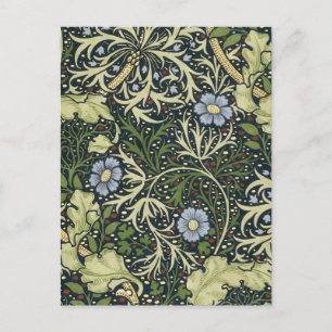 William Morris Sjögräs Mönster Blommigt Vintage Ar Vykort