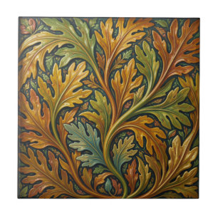 William Morris Sjögräs Vintage Blommor Art nouveau Kakelplatta