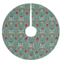William Morris skoggrön blomster tapetsering Julgransmatta Borstad Polyester